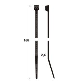 Legături de cablu 162 x 2,5 mm (100 buc)