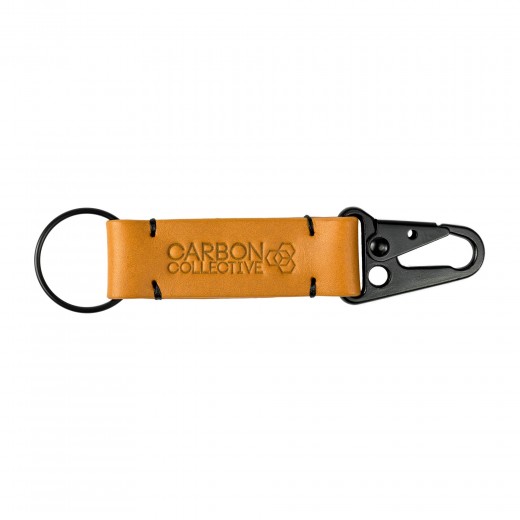 Breloc din piele Carbon Collective Snap Hook - Maro