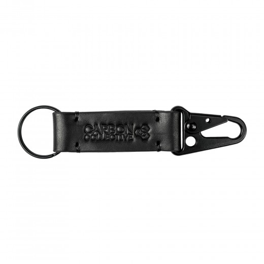 Pandantiv din piele Carbon Collective Snap Hook Leather Key Chain - Black