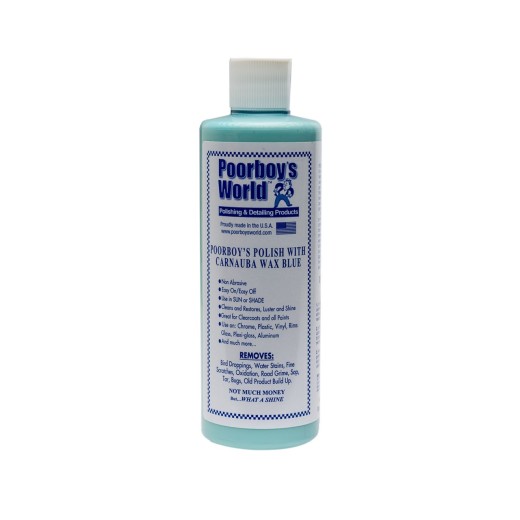 Poorboy's Polish cu pastă de lustruit neabrazivă Carnauba Blue pentru lacuri închise la culoare (473 ml)